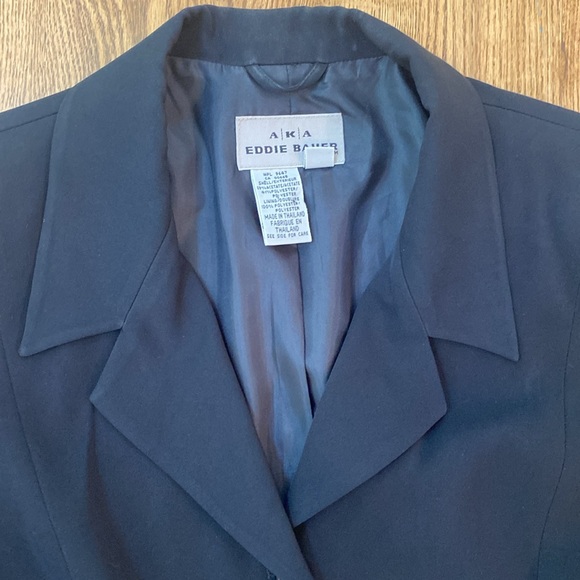 Coordinated set suit pant suit Eddie Bauer black size 12 trouser classic - Picture 3 of 14